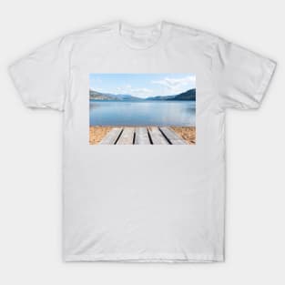 Summer View of Picnic Table and Skaha Lake T-Shirt